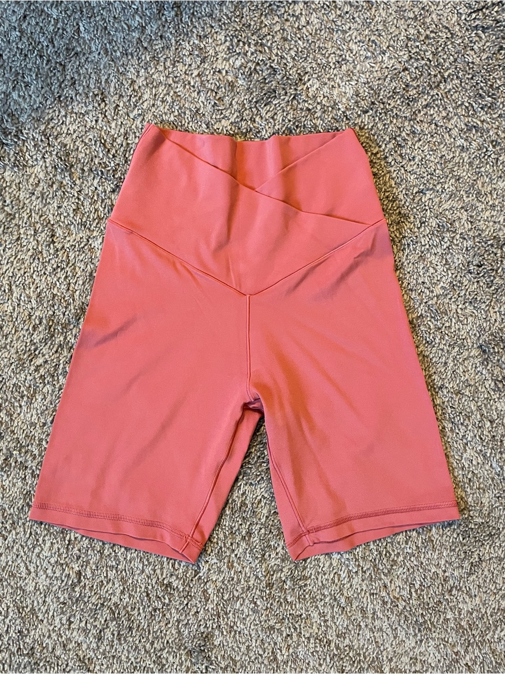 aerie Coral Pink High-Rise Bike Shorts